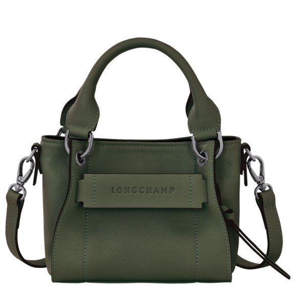 Longchamp |3D XS Handtasche Khaki – Leder |Khaki Longchamp |3D XS Handtasche Khaki – Leder |Khaki